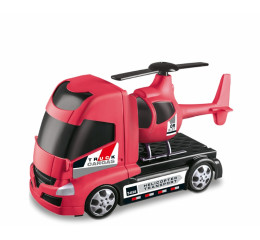 CAMINHAO PLATAFORMA C/HELICOPTERO BOMBEIRO 29CM581